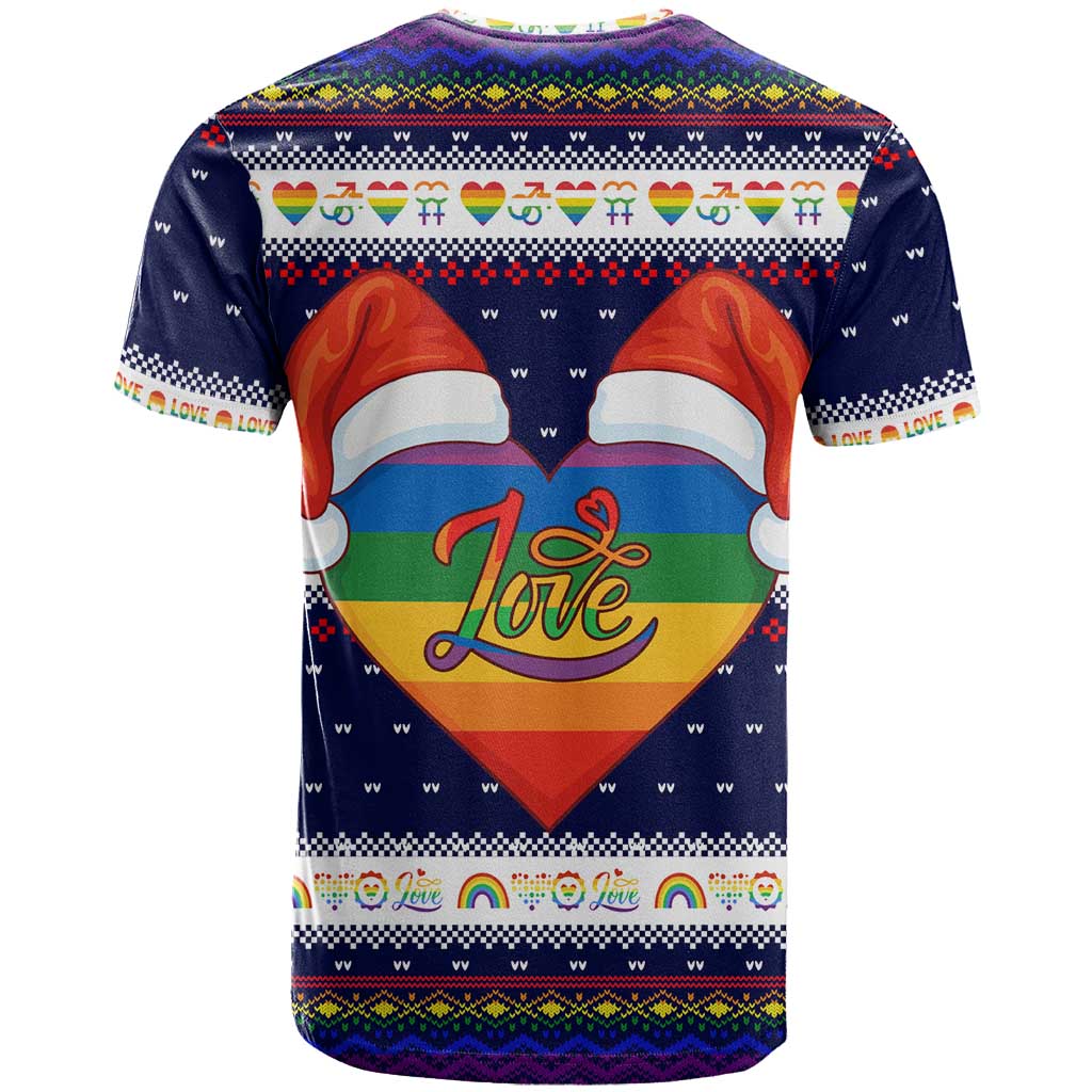 LGBT Heart Christmas Yall Christmas T Shirt Xmas Holiday Patterns - Wonder Print Shop
