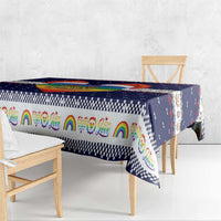 LGBT Heart Christmas Yall Christmas Tablecloth Xmas Holiday Patterns - Wonder Print Shop