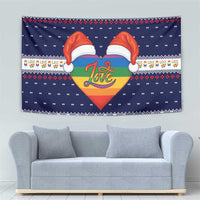 LGBT Heart Christmas Yall Christmas Tapestry Xmas Holiday Patterns - Wonder Print Shop