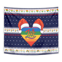 LGBT Heart Christmas Yall Christmas Tapestry Xmas Holiday Patterns - Wonder Print Shop
