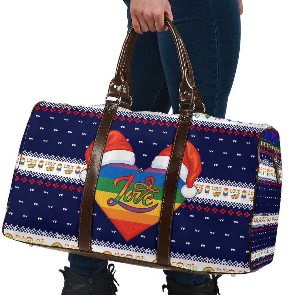 LGBT Heart Christmas Yall Christmas Travel Bag Xmas Holiday Patterns - Wonder Print Shop