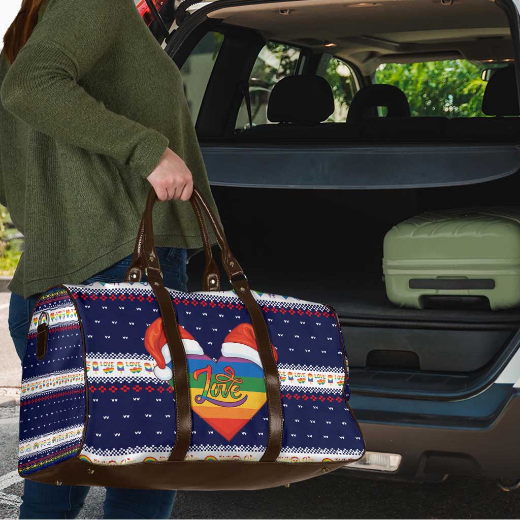 LGBT Heart Christmas Yall Christmas Travel Bag Xmas Holiday Patterns - Wonder Print Shop
