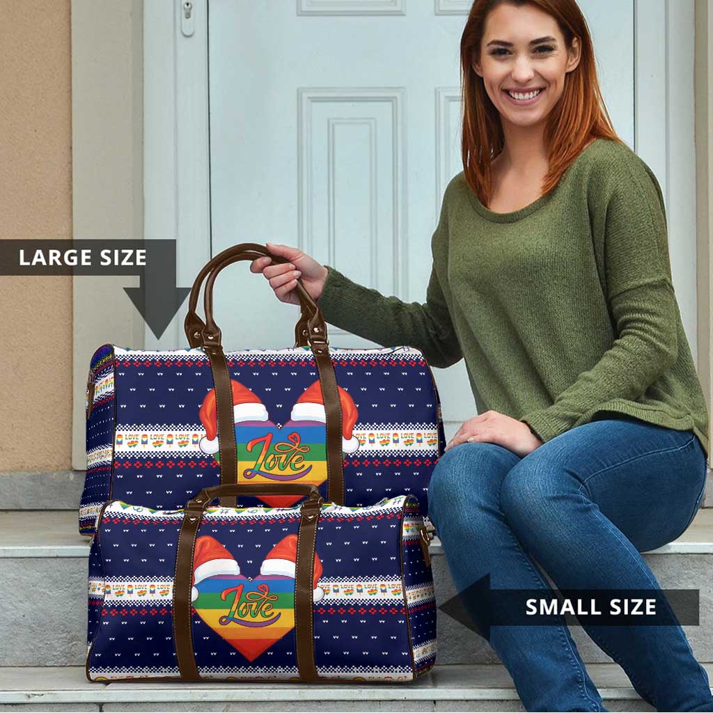 LGBT Heart Christmas Yall Christmas Travel Bag Xmas Holiday Patterns - Wonder Print Shop
