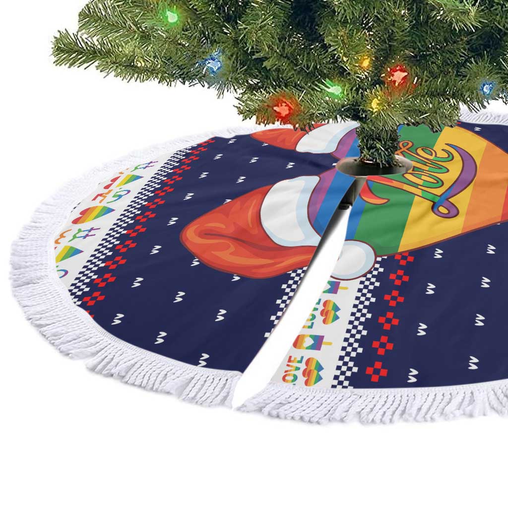 LGBT Heart Christmas Yall Christmas Tree Skirt Xmas Holiday Patterns - Wonder Print Shop