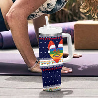 LGBT Heart Christmas Yall Christmas Tumbler With Handle Xmas Holiday Patterns - Wonder Print Shop