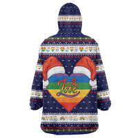 LGBT Heart Christmas Yall Christmas Wearable Blanket Hoodie Xmas Holiday Patterns - Wonder Print Shop