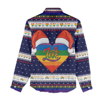 LGBT Heart Christmas Yall Christmas Women Casual Shirt Xmas Holiday Patterns - Wonder Print Shop