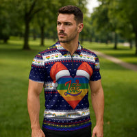 LGBT Heart Christmas Yall Christmas Zipper Polo Shirt Xmas Holiday Patterns - Wonder Print Shop
