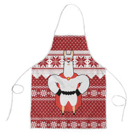 Llama Superhero Christmas Apron Xmas Holiday Patterns - Wonder Print Shop