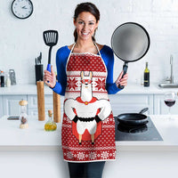 Llama Superhero Christmas Apron Xmas Holiday Patterns - Wonder Print Shop
