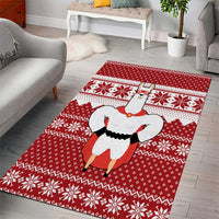 Llama Superhero Christmas Area Rug Xmas Holiday Patterns - Wonder Print Shop