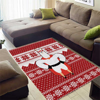 Llama Superhero Christmas Area Rug Xmas Holiday Patterns - Wonder Print Shop