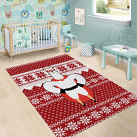 Llama Superhero Christmas Area Rug Xmas Holiday Patterns - Wonder Print Shop