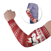 Llama Superhero Christmas Arm Sleeves Xmas Holiday Patterns - Wonder Print Shop