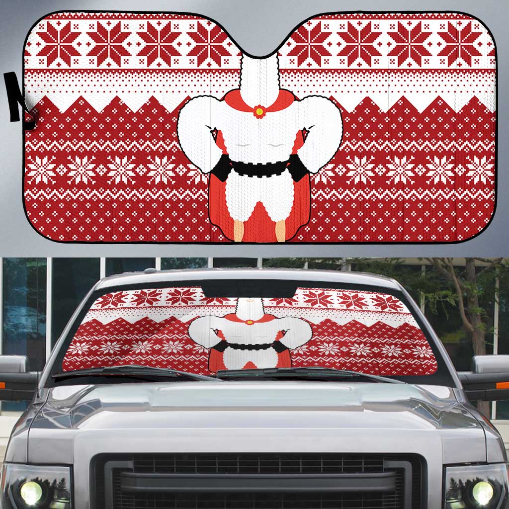 Llama Superhero Christmas Auto Sun Shade Xmas Holiday Patterns - Wonder Print Shop