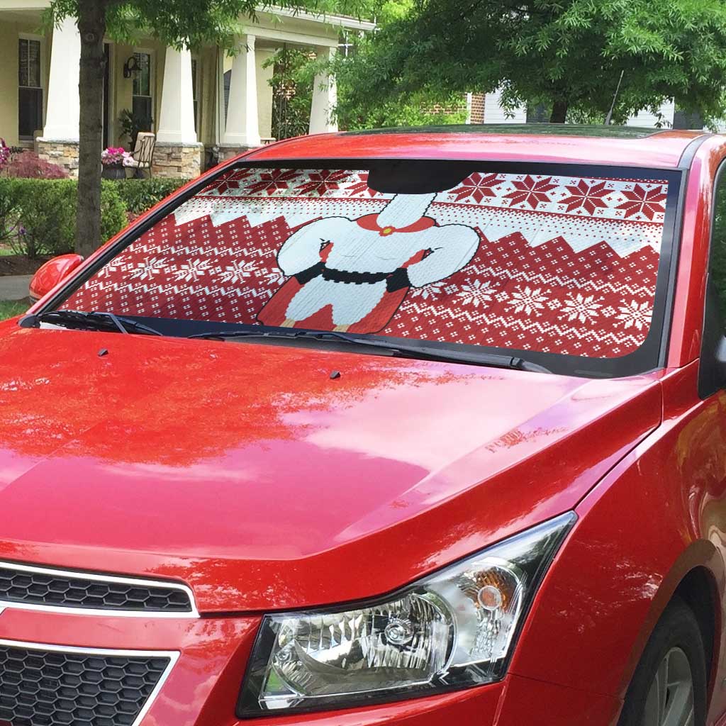 Llama Superhero Christmas Auto Sun Shade Xmas Holiday Patterns - Wonder Print Shop