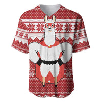 Llama Superhero Christmas Baseball Jersey Xmas Holiday Patterns - Wonder Print Shop