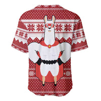 Llama Superhero Christmas Baseball Jersey Xmas Holiday Patterns - Wonder Print Shop