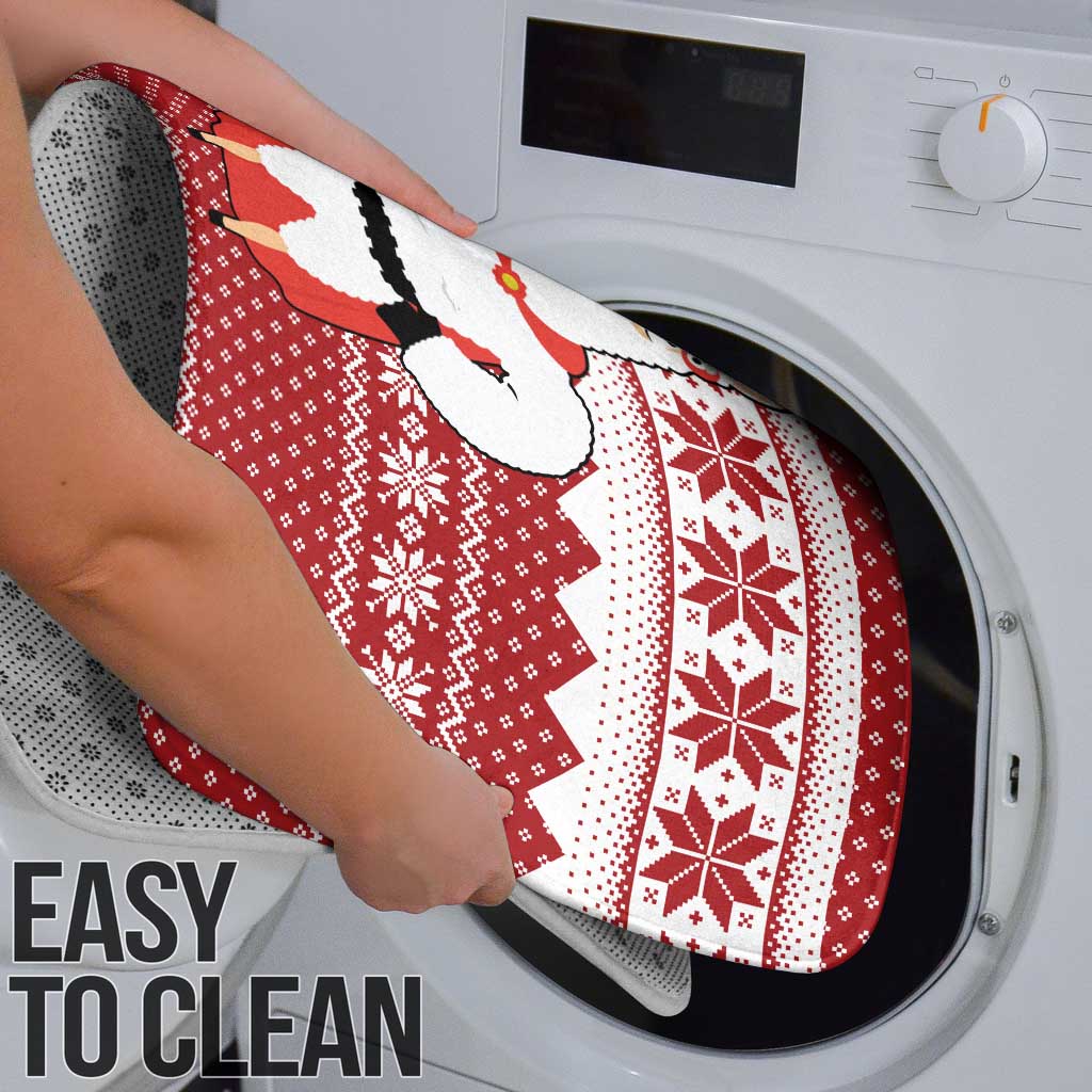 Llama Superhero Christmas Bathroom Set Xmas Holiday Patterns - Wonder Print Shop