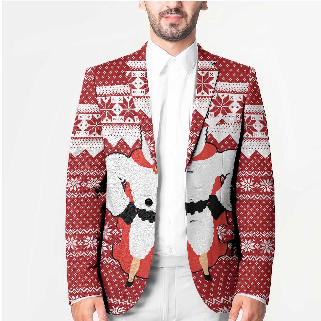 Llama Superhero Christmas Blazer Xmas Holiday Patterns - Wonder Print Shop