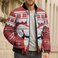 Llama Superhero Christmas Bomber Puffer Jacket Xmas Holiday Patterns - Wonder Print Shop