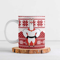 Llama Superhero Christmas Ceramic Mug Xmas Holiday Patterns - Wonder Print Shop
