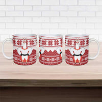 Llama Superhero Christmas Ceramic Mug Xmas Holiday Patterns - Wonder Print Shop