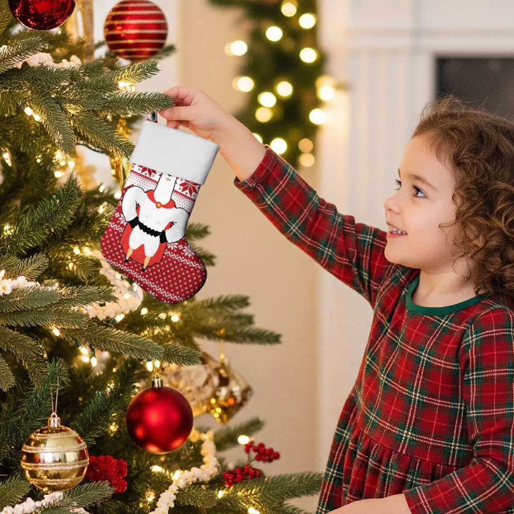 Llama Superhero Christmas Stocking Xmas Holiday Patterns - Wonder Print Shop