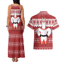 Llama Superhero Christmas Couples Matching Tank Maxi Dress and Hawaiian Shirt Xmas Holiday Patterns - Wonder Print Shop
