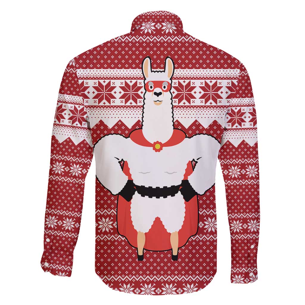 Llama Superhero Christmas Family Matching Tank Maxi Dress and Hawaiian Shirt Xmas Holiday Patterns - Wonder Print Shop