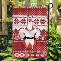 Llama Superhero Christmas Garden Flag Xmas Holiday Patterns - Wonder Print Shop