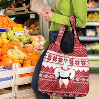 Llama Superhero Christmas Grocery Bag Xmas Holiday Patterns - Wonder Print Shop