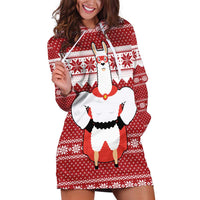Llama Superhero Christmas Hoodie Dress Xmas Holiday Patterns - Wonder Print Shop