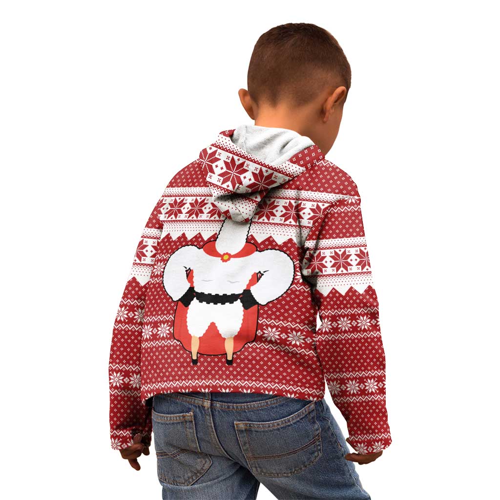 Llama Superhero Christmas Kid Hoodie Xmas Holiday Patterns - Wonder Print Shop