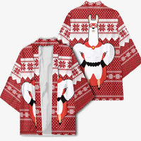 Llama Superhero Christmas Kimono Xmas Holiday Patterns - Wonder Print Shop