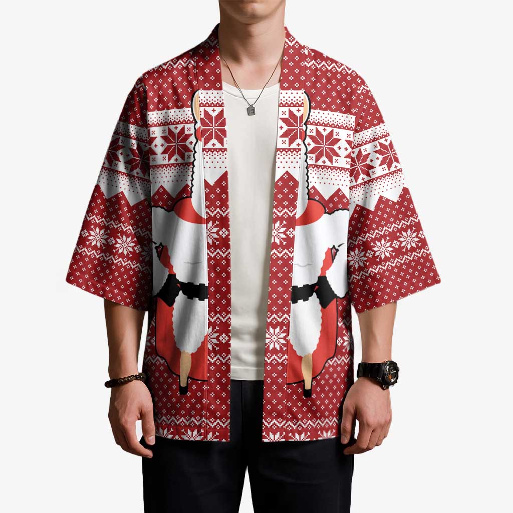 Llama Superhero Christmas Kimono Xmas Holiday Patterns - Wonder Print Shop