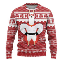 Llama Superhero Christmas Ugly Christmas Sweater Xmas Holiday Patterns - Wonder Print Shop