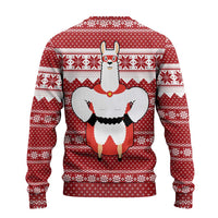 Llama Superhero Christmas Ugly Christmas Sweater Xmas Holiday Patterns - Wonder Print Shop