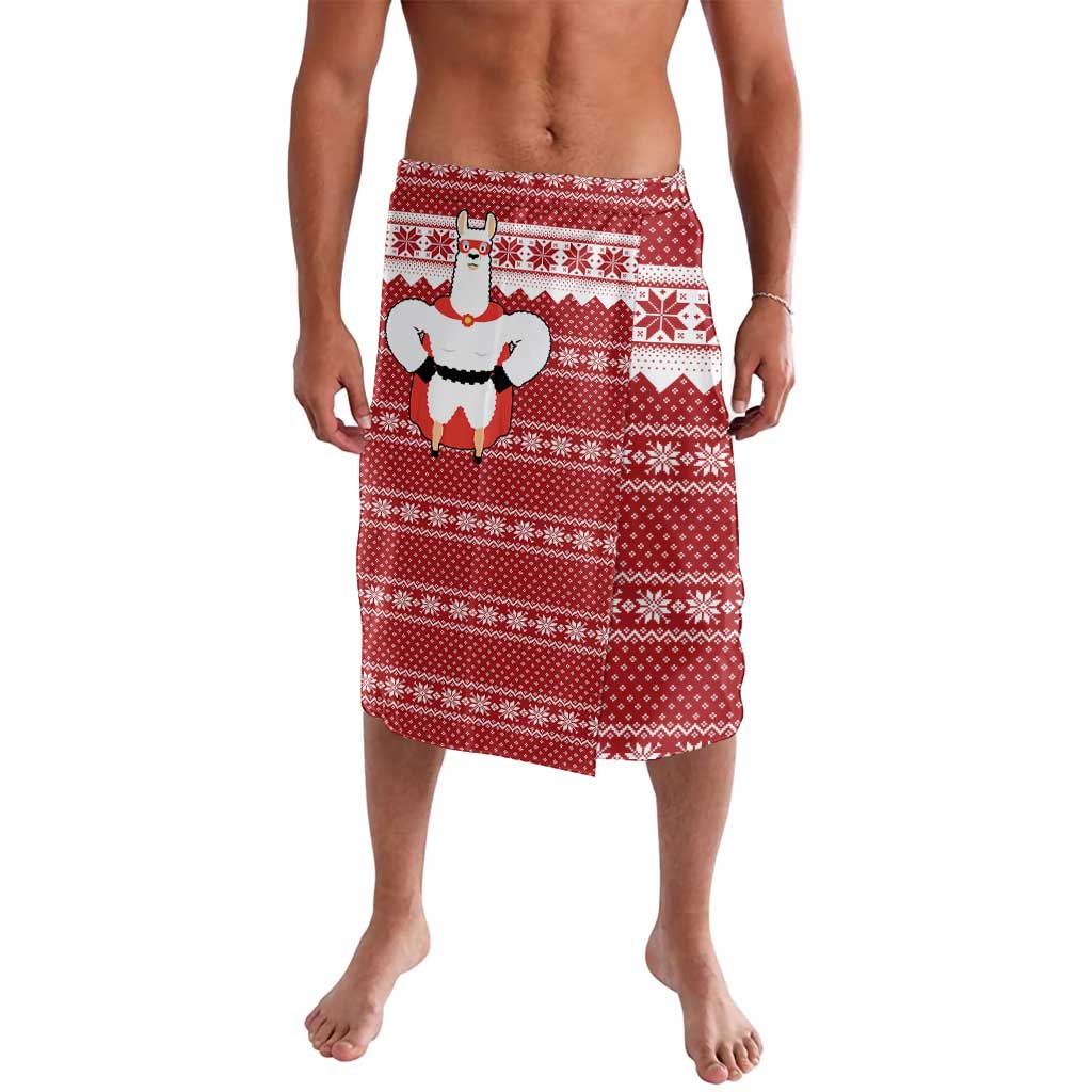 Llama Superhero Christmas Lavalava Xmas Holiday Patterns - Wonder Print Shop