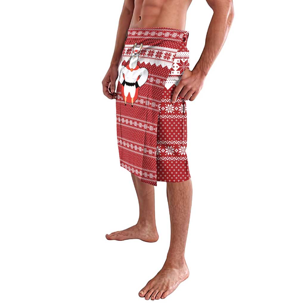 Llama Superhero Christmas Lavalava Xmas Holiday Patterns - Wonder Print Shop