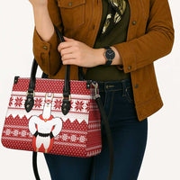 Llama Superhero Christmas Leather Bag Xmas Holiday Patterns - Wonder Print Shop