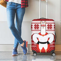 Llama Superhero Christmas Luggage Cover Xmas Holiday Patterns - Wonder Print Shop