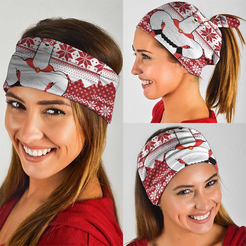 Llama Superhero Christmas Neck Gaiter Xmas Holiday Patterns - Wonder Print Shop