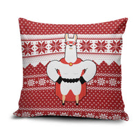 Llama Superhero Christmas Pillow Cover Xmas Holiday Patterns - Wonder Print Shop