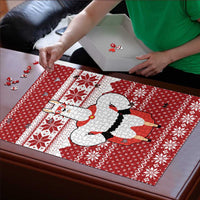 Llama Superhero Christmas Puzzle Xmas Holiday Patterns - Wonder Print Shop