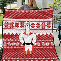 Llama Superhero Christmas Quilt Xmas Holiday Patterns - Wonder Print Shop