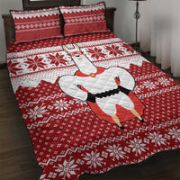 Llama Superhero Christmas Quilt Bed Set Xmas Holiday Patterns - Wonder Print Shop