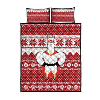 Llama Superhero Christmas Quilt Bed Set Xmas Holiday Patterns - Wonder Print Shop