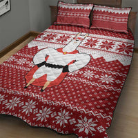 Llama Superhero Christmas Quilt Bed Set Xmas Holiday Patterns - Wonder Print Shop