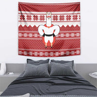 Llama Superhero Christmas Tapestry Xmas Holiday Patterns - Wonder Print Shop